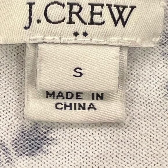 J Crew Factory pineapple print lightweight crew neck Teddie sweater Size Small - Picture 9 of 10